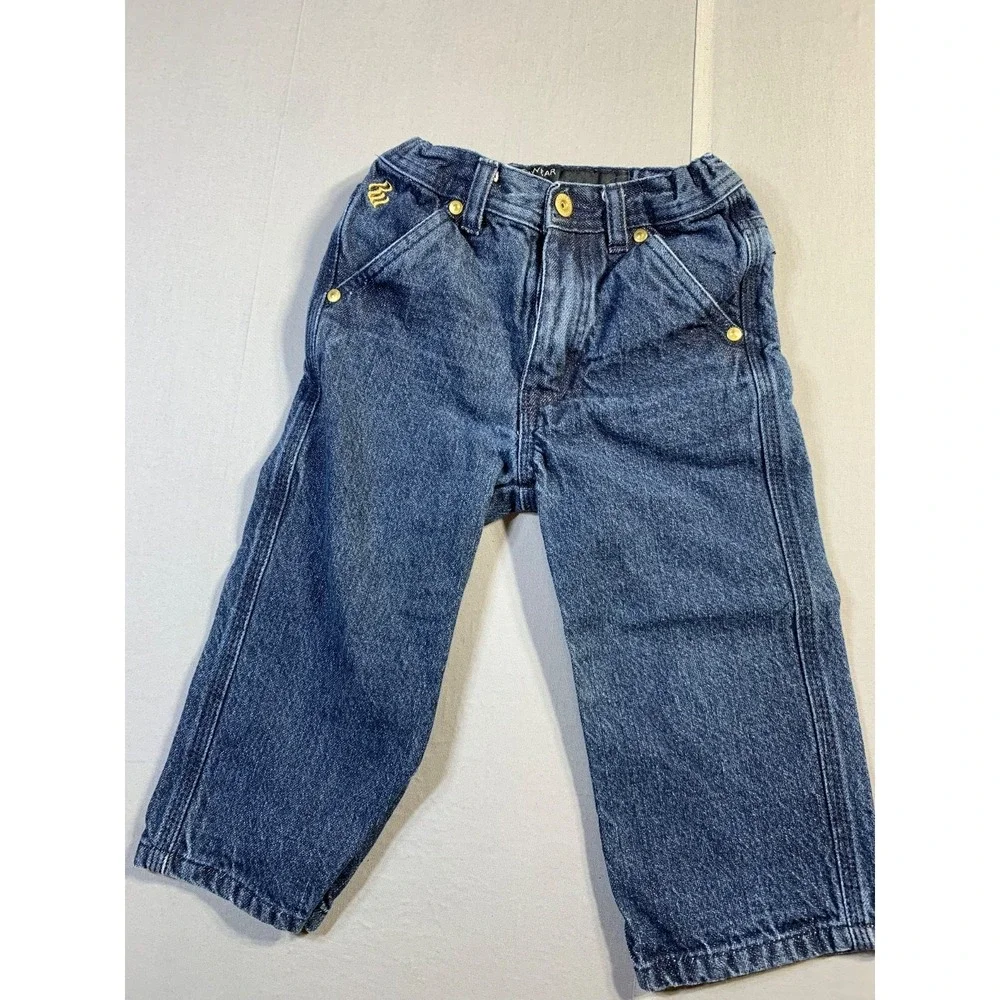 Vintage Y2K Roca Baby Rocawear Denim Jeans Boys Size 2T Skate Grunge Embroidered